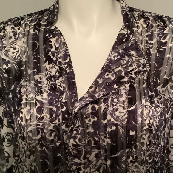 Sheer Snap Front Shirt - Picture 2 of 4